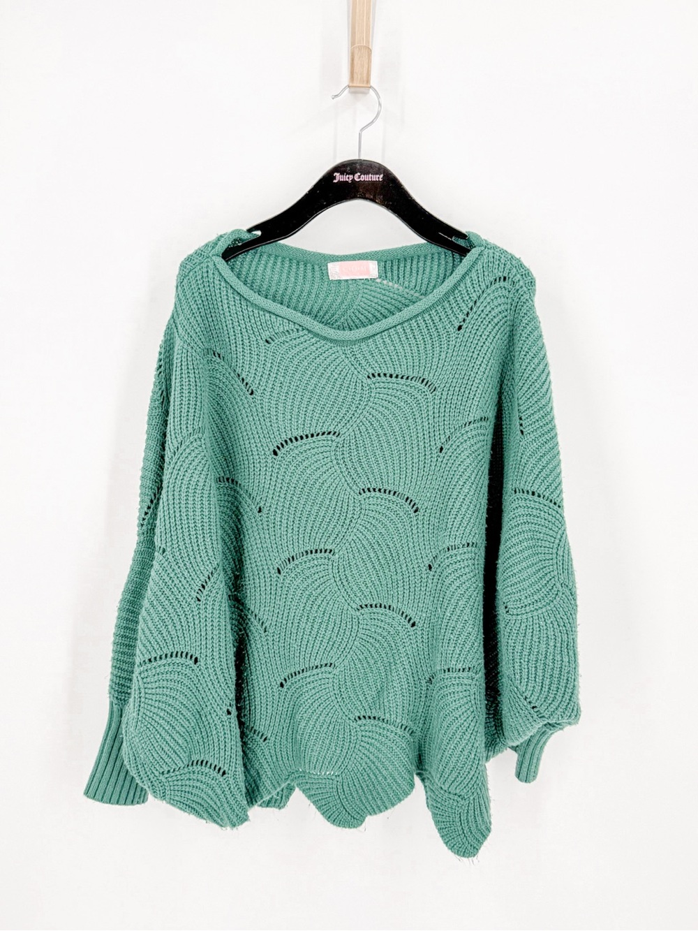 C+D+M Collection Mint Green Open Knit Sweater Size M